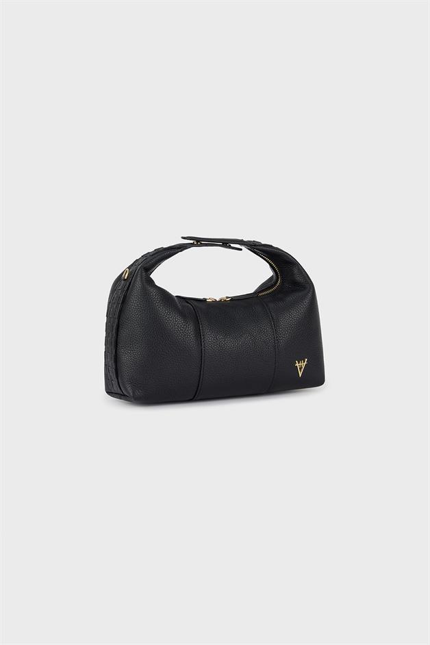 Midi Croissant Black Bag