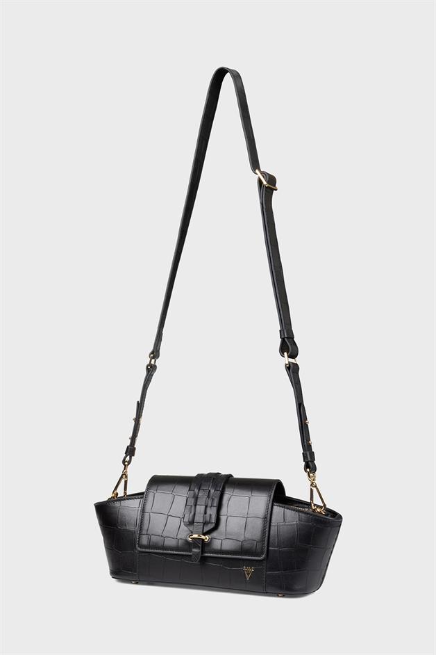 Navis Shoulder Black Bag