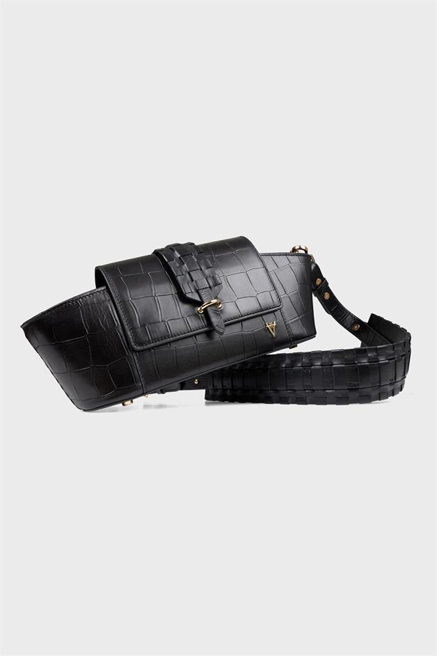 Navis Shoulder Black Bag