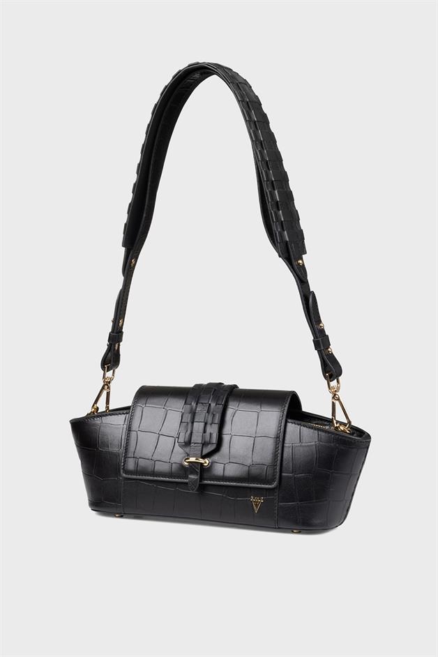 Navis Shoulder Black Bag