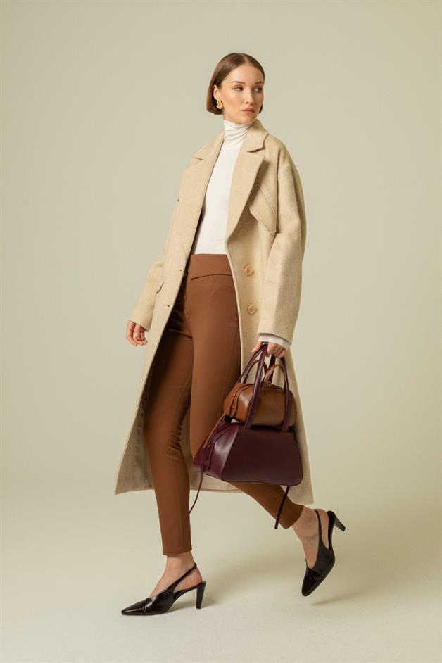 Asimetrik Kahverengi Pantolon