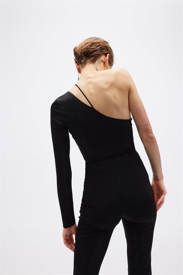 Siyah Asimetrik Body