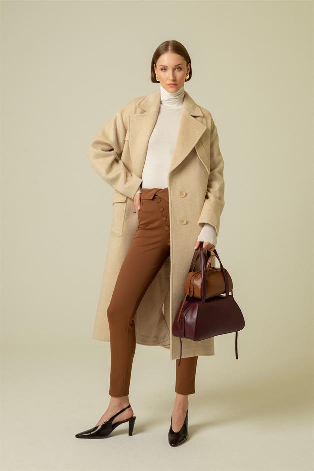 Asimetrik Kahverengi Pantolon