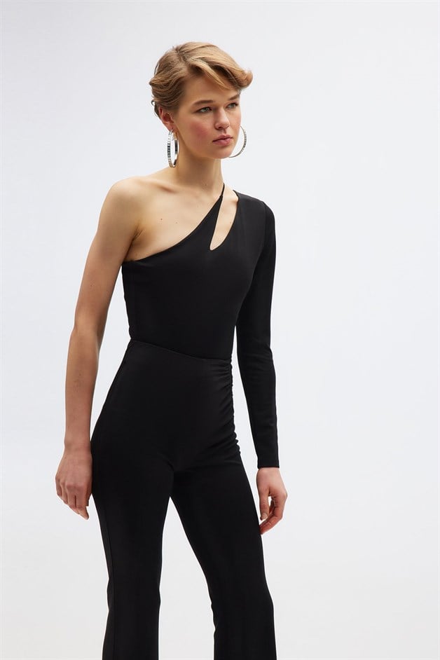Siyah Asimetrik Body