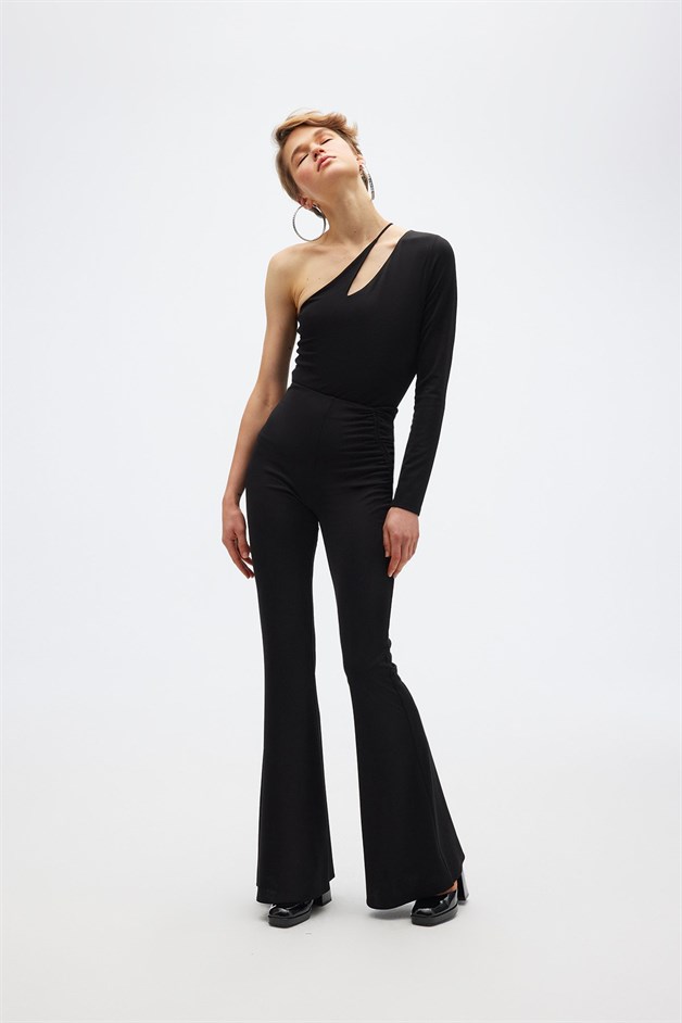 Siyah Asimetrik Body