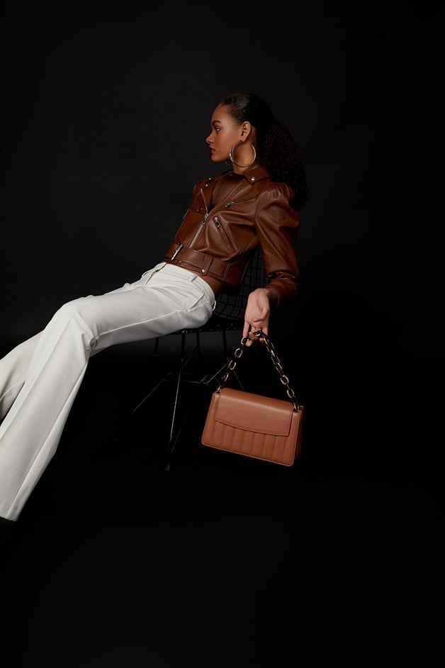 Crossbody Bag with Chain Strap