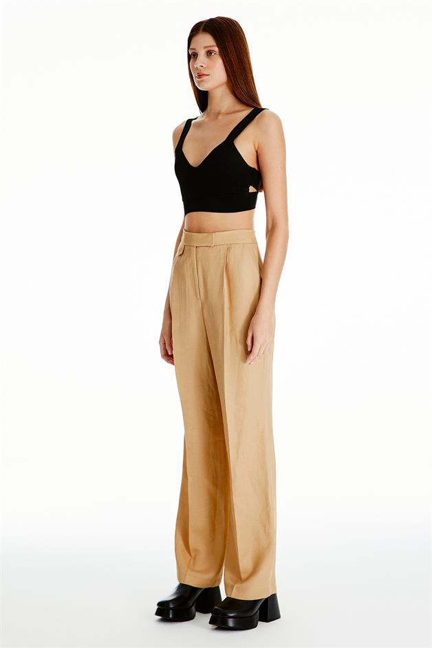 Askılı Siyah Triko Bluz