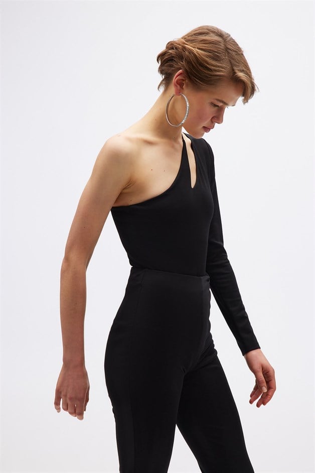 Siyah Asimetrik Body