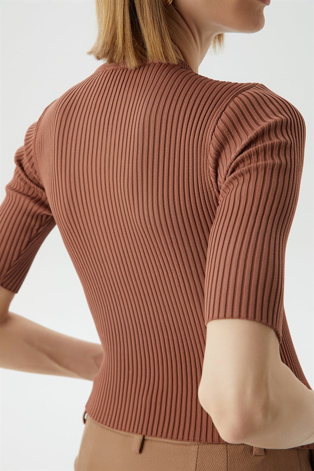 Fitilli Bakır Crop Top