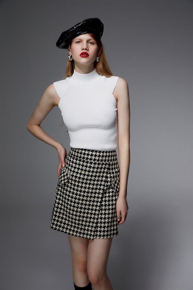 Fitilli Ekru Triko Top