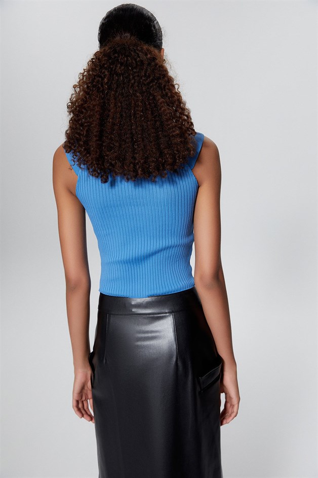 Fitilli İndigo Triko Top