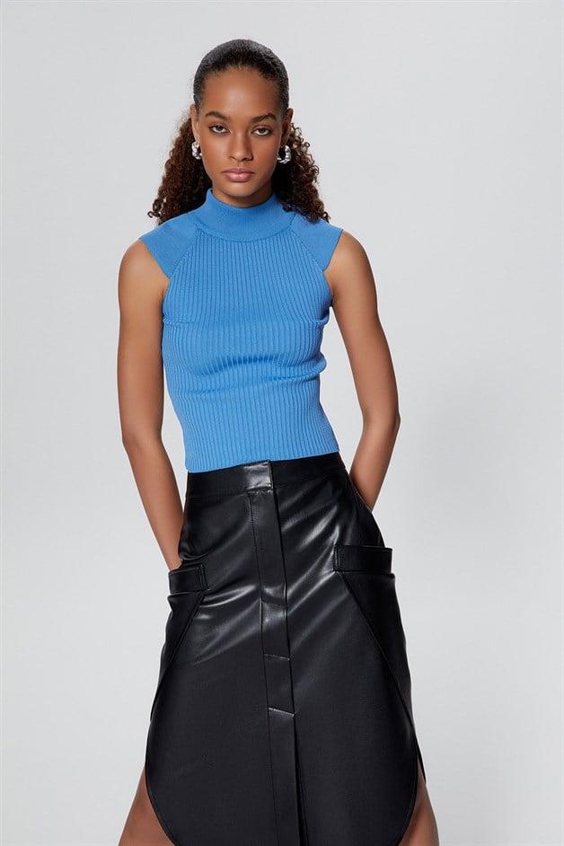 Fitilli İndigo Triko Top