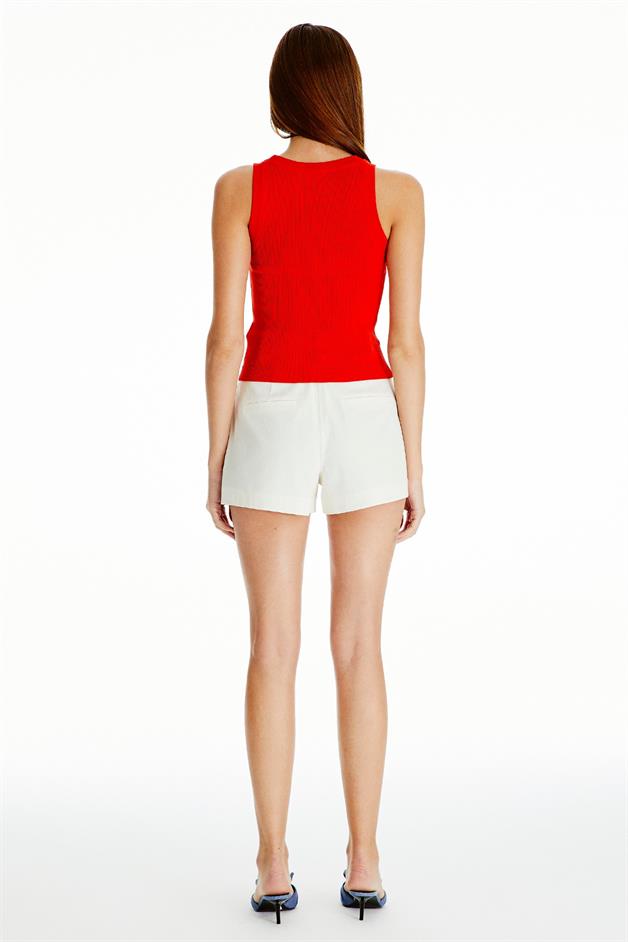 Fitilli Narçiçeği Triko Bluz