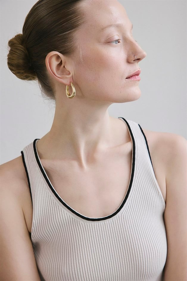 Fitilli V Yaka Triko Bej Atlet