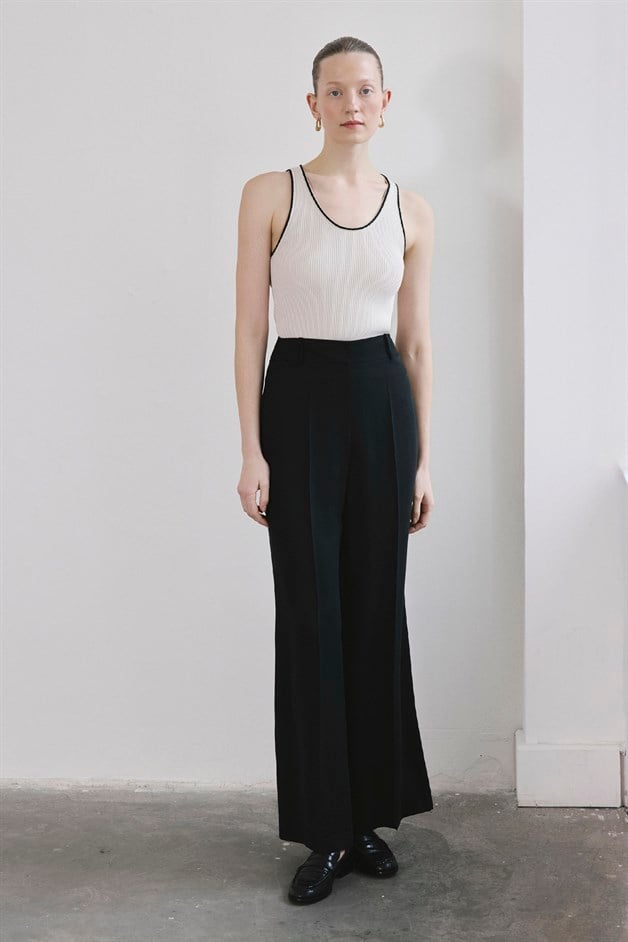 Fitilli V Yaka Triko Bej Atlet