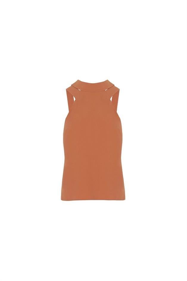 Halter Yaka Somon Bluz