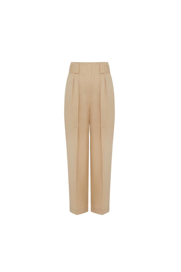 Carrot Leg Beige Pants