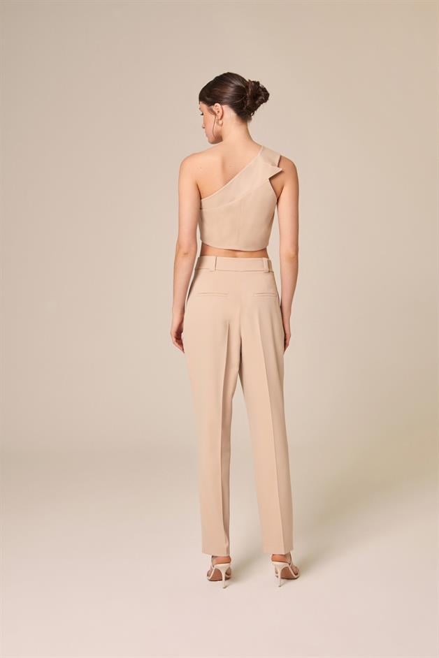 Havuç Paça Bej Pantolon