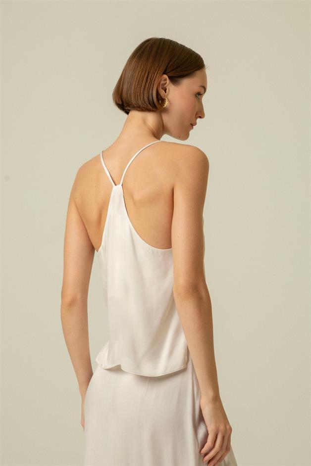 İnce Askılı Ekru Büstiyer