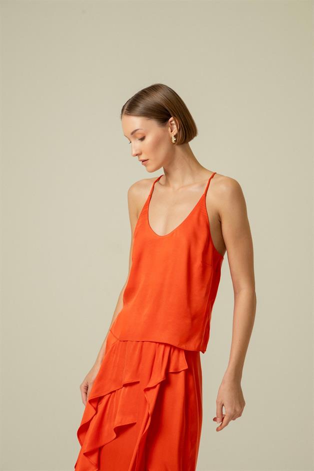 İnce Askılı Mercan Büstiyer