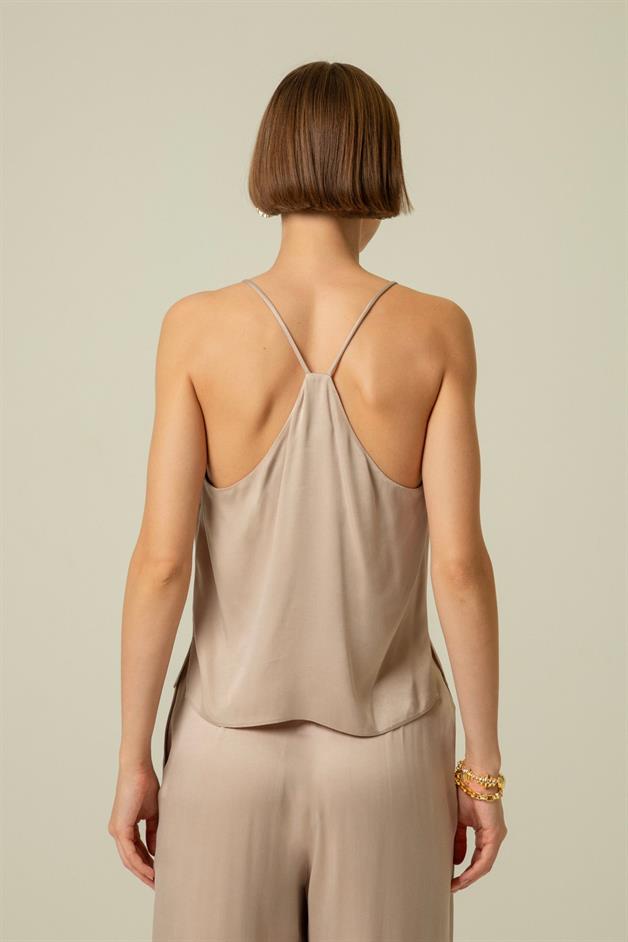 İnce Askılı Pudra Büstiyer