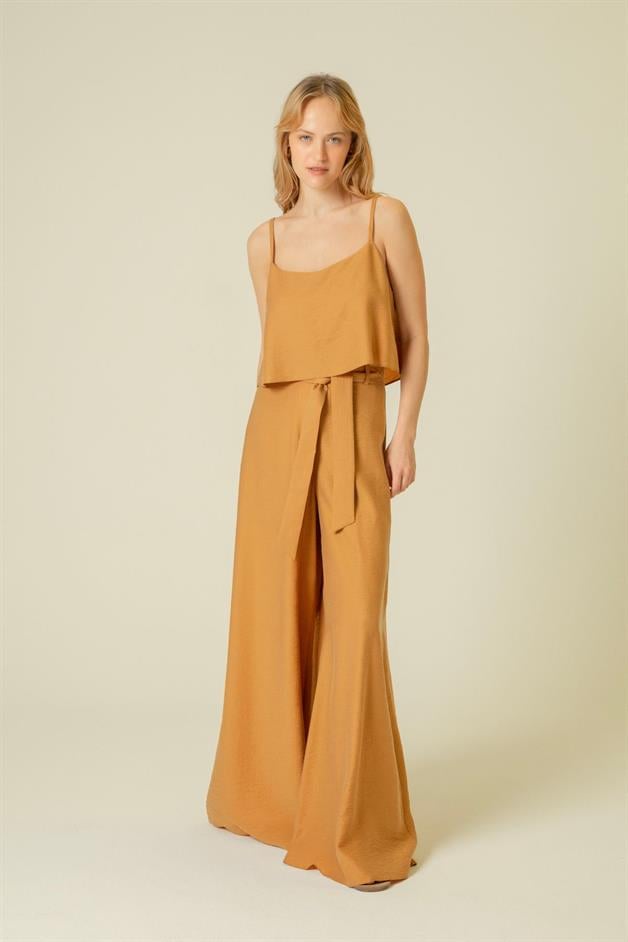 İnce Askılı Tütün Crop Top