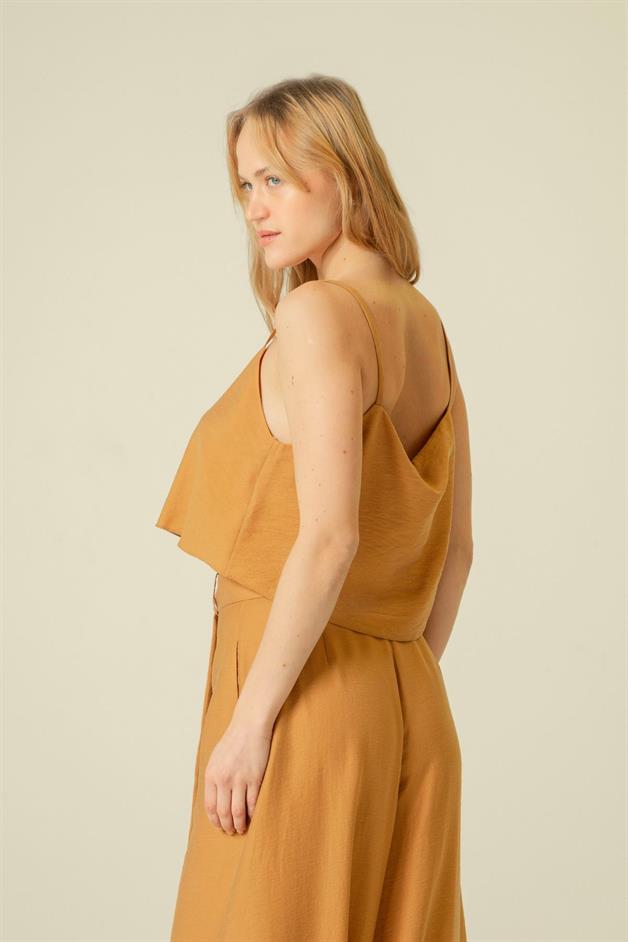 İnce Askılı Tütün Crop Top