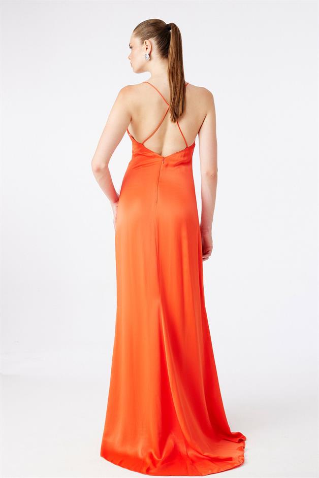 Thin Strapped V-Neck Poppy Long Dress
