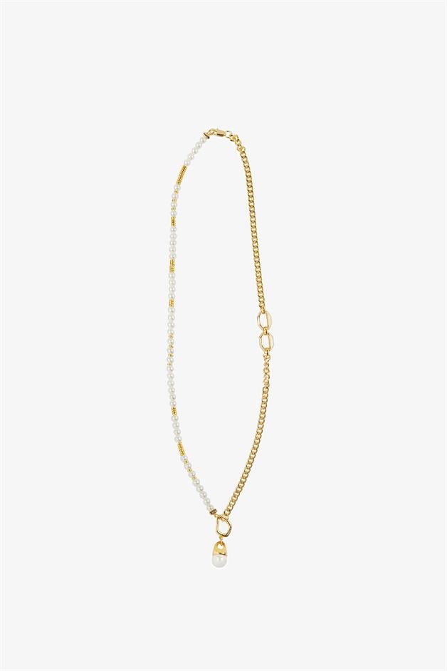 Pearl Detailed Gold Necklace  