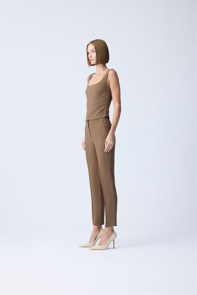 Basic Crepe Texture Mink Bodysuit