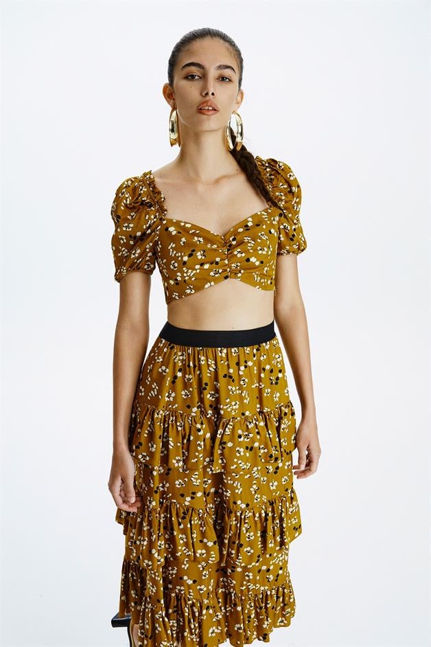 Karpuz Kol Taba Crop Bluz