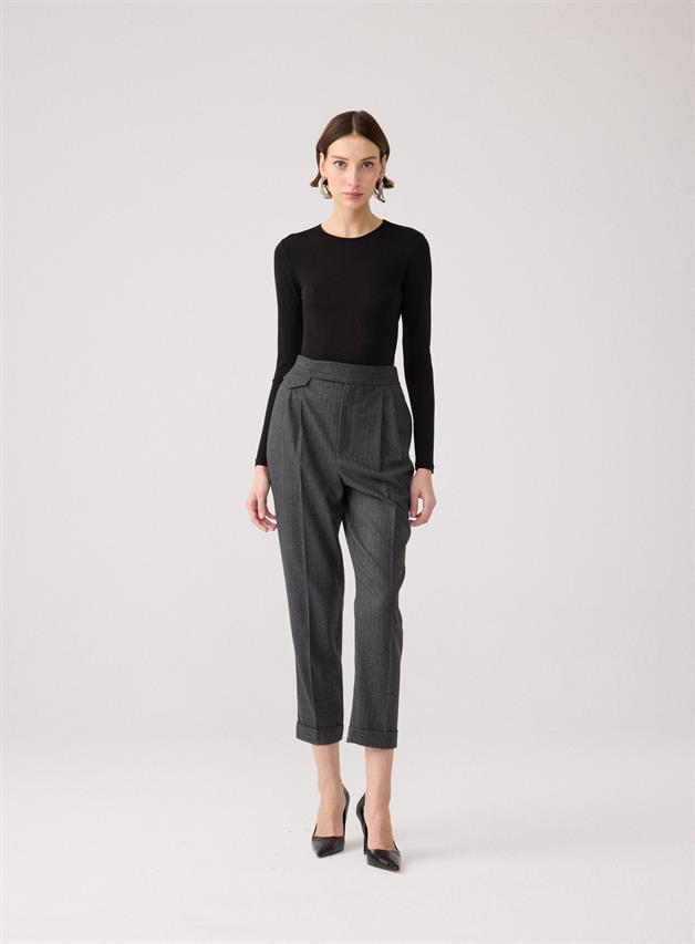 Open-Back Long-Sleeve Black Bodysuit