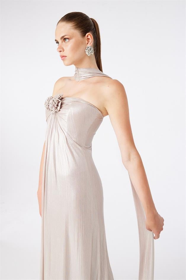 Straplez Uzun Abiye Elbise