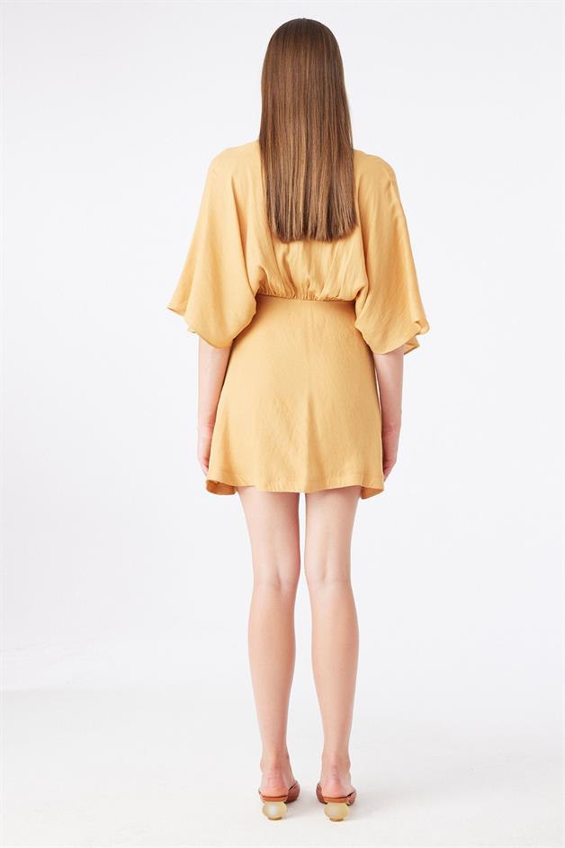 Brown Mini Shirt Dress
