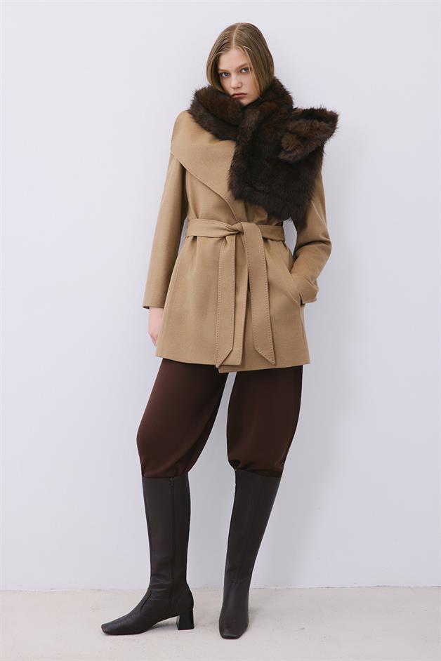 Fluffy Brown Faux Fur Neck Warmer