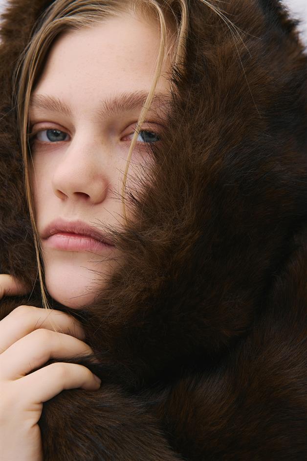 Fluffy Brown Faux Fur Neck Warmer