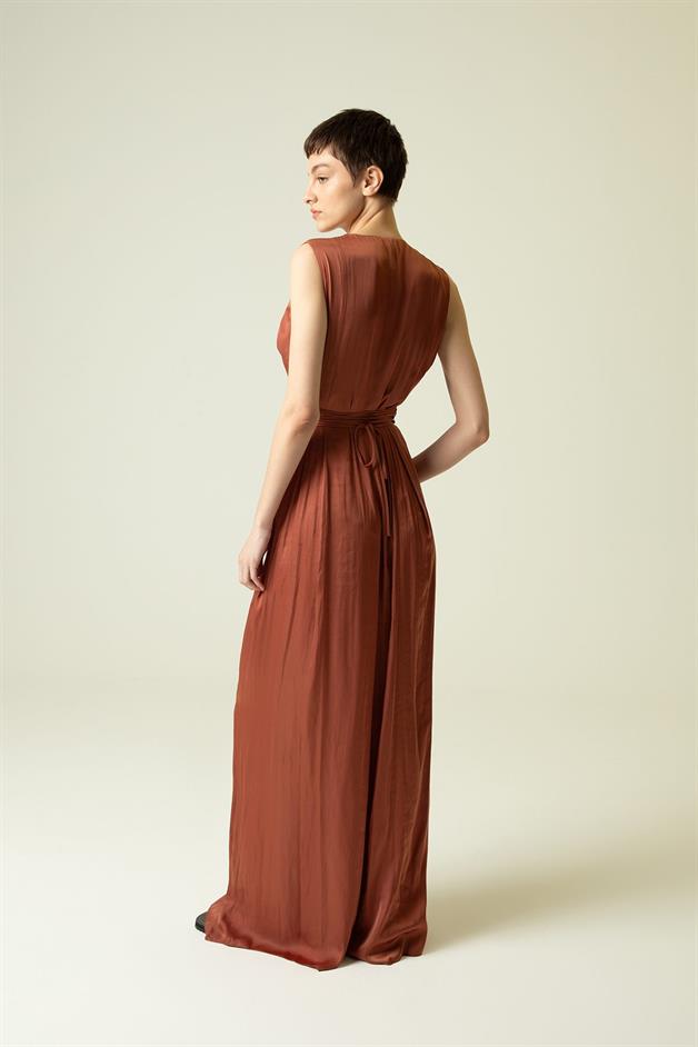 V Yaka Kolsuz Dökümlü Tarçın Tulum