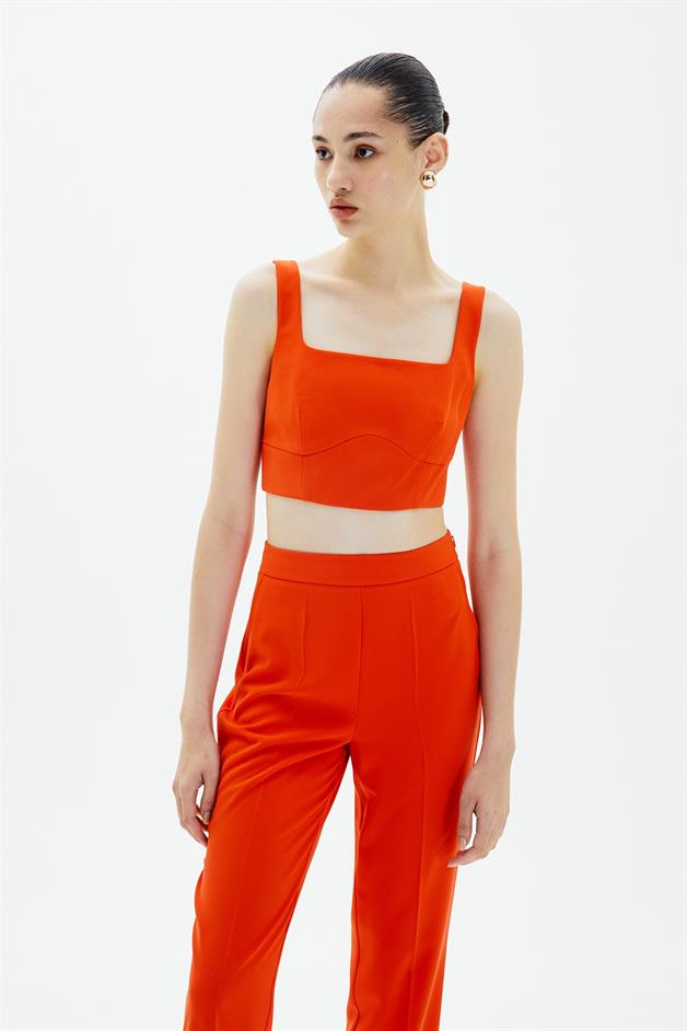 Yüksek Bel Narçiçeği Pantolon