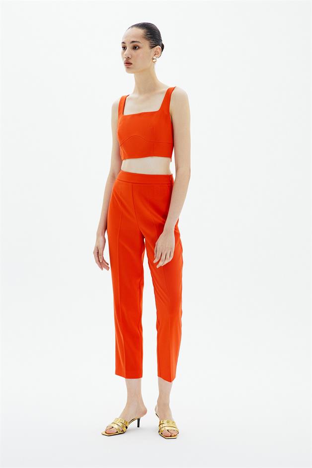 Yüksek Bel Narçiçeği Pantolon