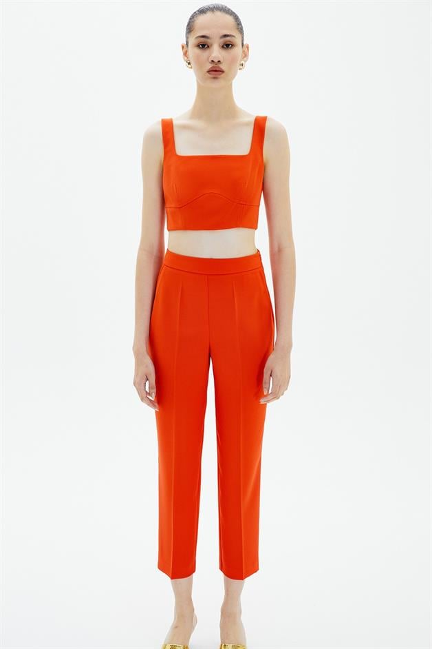 Yüksek Bel Narçiçeği Pantolon