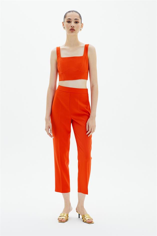 Yüksek Bel Narçiçeği Pantolon