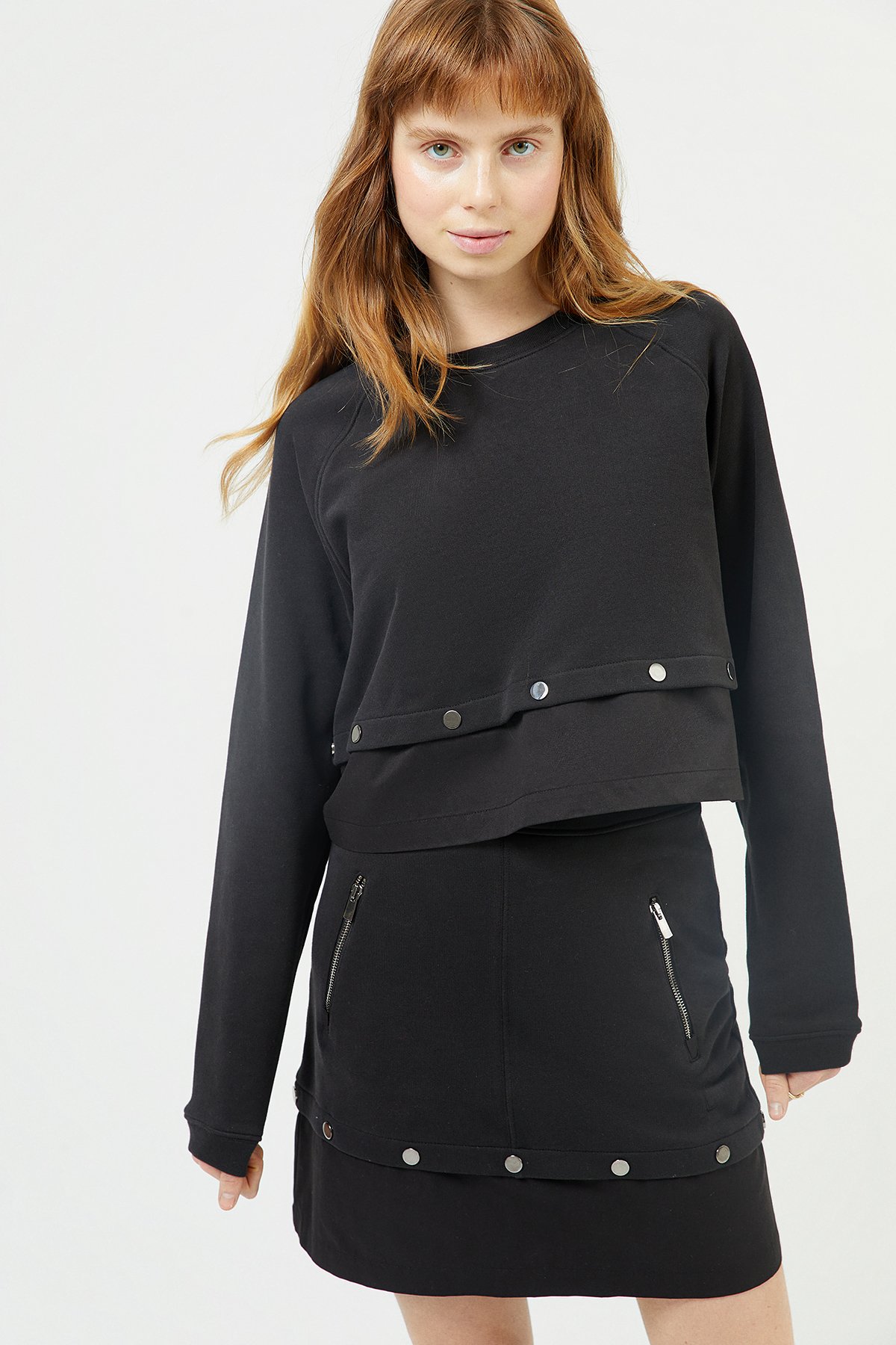 Siyah Geniş Kesim Sweatshirt