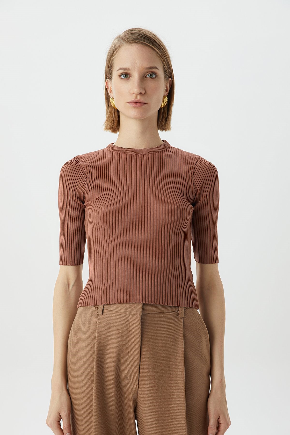 Fitilli Bakır Crop Top · 2