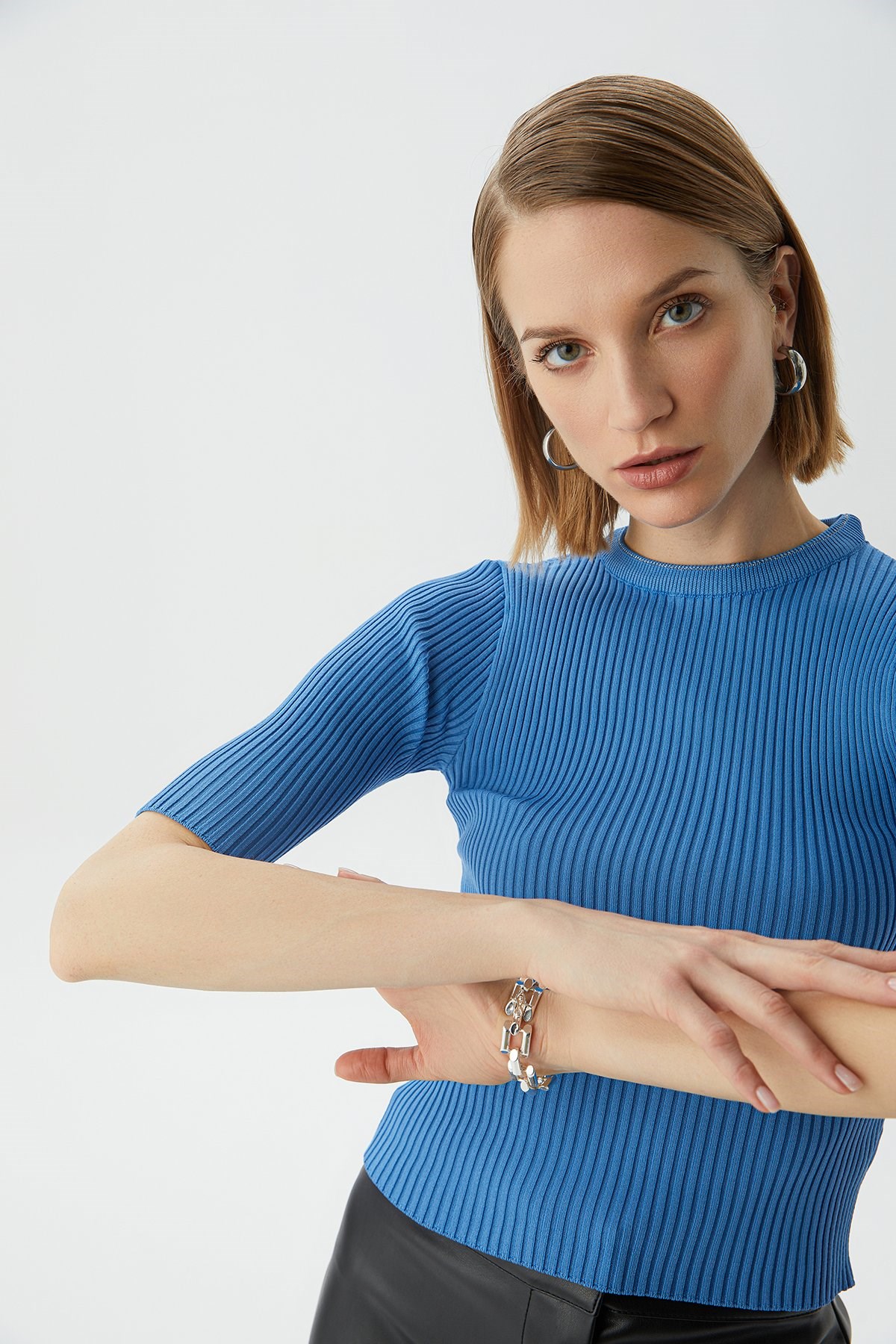Fitilli İndigo Crop Top