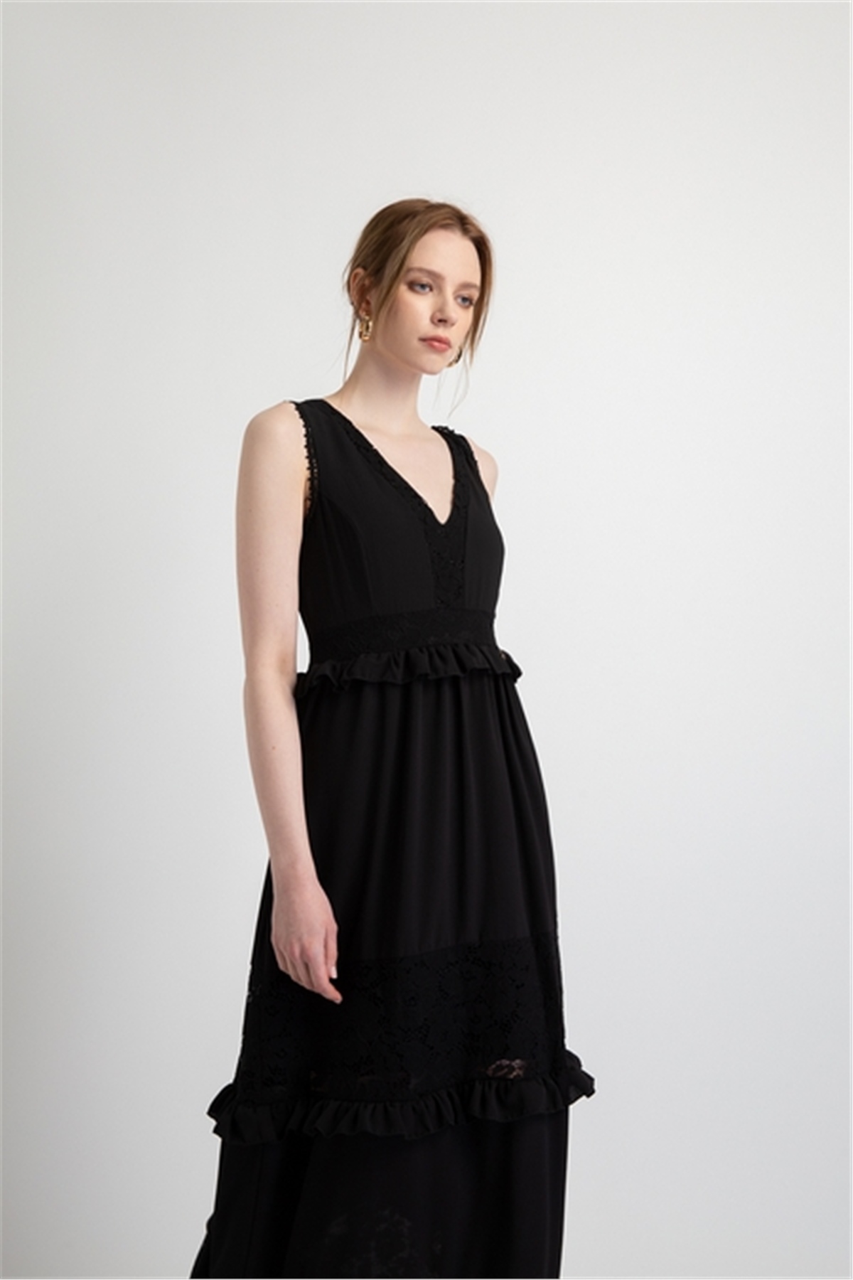 FRACOMINA LONG TANK DRESS BLACK | Rue Les Createurs