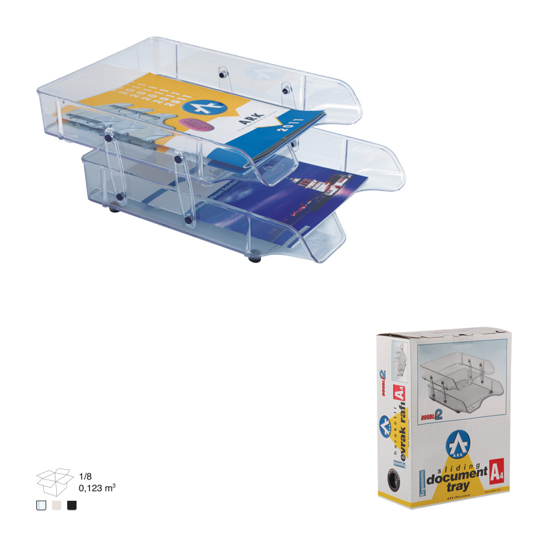 3A Ark 2082 2 Li Hareketli Evrak Rafı Plastik