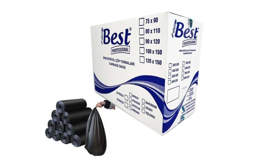 Best 120x150 800 Gr Çöp Poşeti Siyah