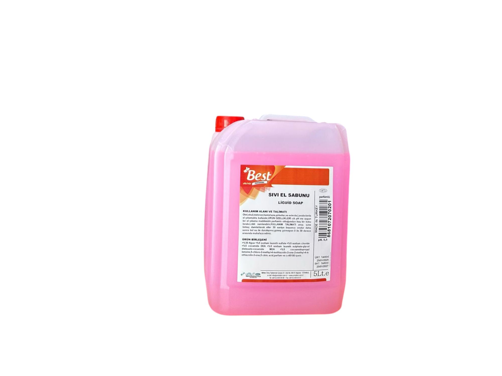 Best Sıvı El Yıkama Sabunu 5 Lt Pembe
