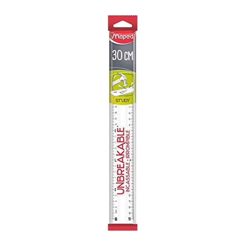 Maped Esnek Plastik Cetvel 30 Cm Şeffaf