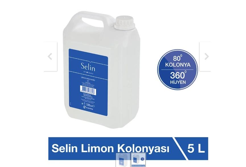 Selin Limon Kolonya 5 Lt 80°